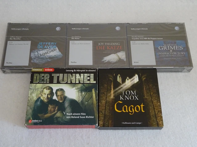 5 Krimi/Thriller Hörbücher auf 27 CDs mit 1991 Minuten Gesamtlaufzeit