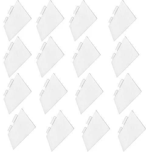 Set of 100 Pieces Slatwall 12 Inch x 6 Inch Flat Styrene Clear Acrylic Shoe S...