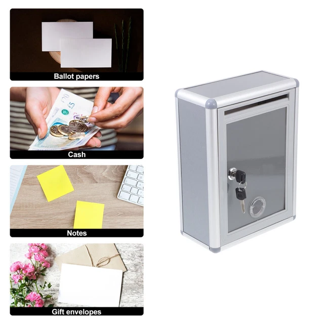 Charity Ballot Box Suggestion Box Wall Mounted Mailboxes Metal 3