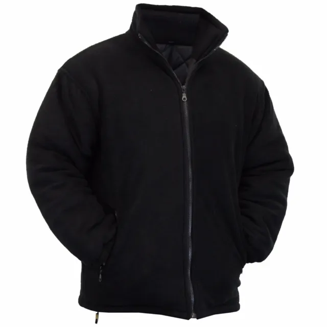 Men's Extra Thick Winter Padded Heavy Duty Work Fleece Jacket Sizes S - 5Xl
