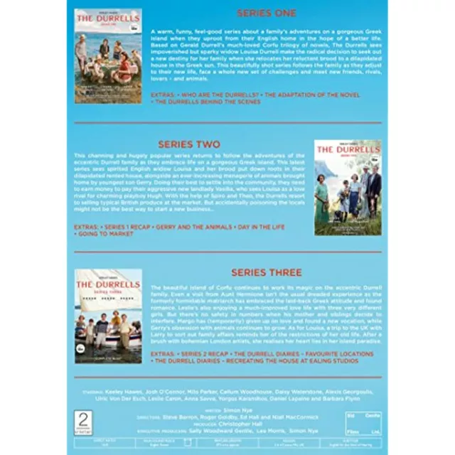 The Durrells Series 1-3 One - Three Seasons [DVD Boxset] [Reg 2, 4] - New Sealed 2