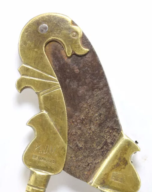 Indian Brass Areca Seed Cutter Snake Figure Rare curio Collectible. i12-215
