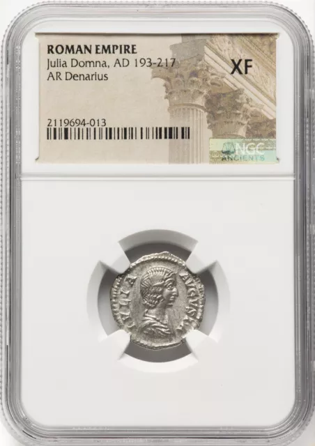 Roman Empire Julia Domna AD 193-217 AR Denarius NGC XF