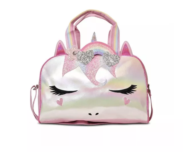 NEW Miss Gwen OMG Accessories Iridescent Cotton Candy Duffel Bag NWT