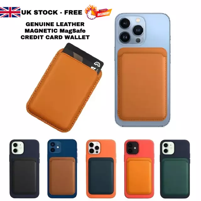 Leather Magnetic MagSafe Card Wallet For Apple iPhone 15 14 13 11 Pro Max Mini