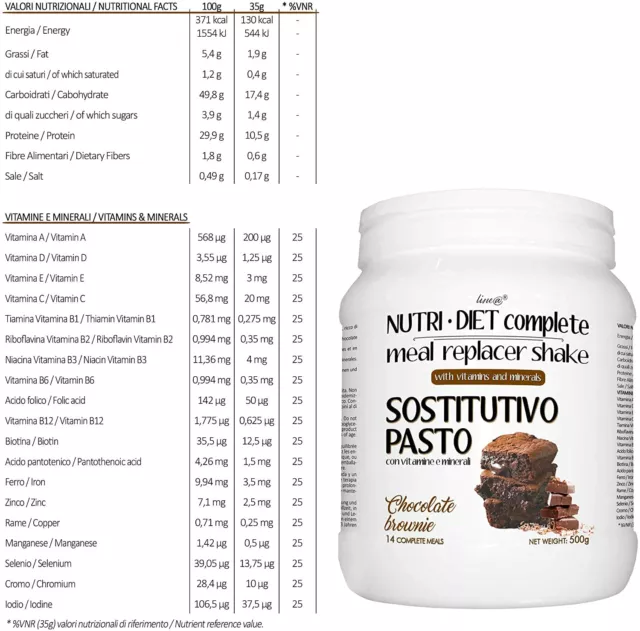 Nutri Régime Complete Repas Line @ 500g Protéines 19 Vitamines Et Minéraux 3