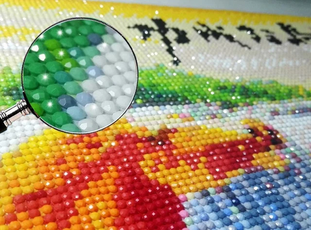 Pittura Diamanti 5D Fai Da Te Con Strass Rotondi | Kit Tela 35x35 Cm, Decorazione Casa/Ufficio, Non Inclusa Cornice