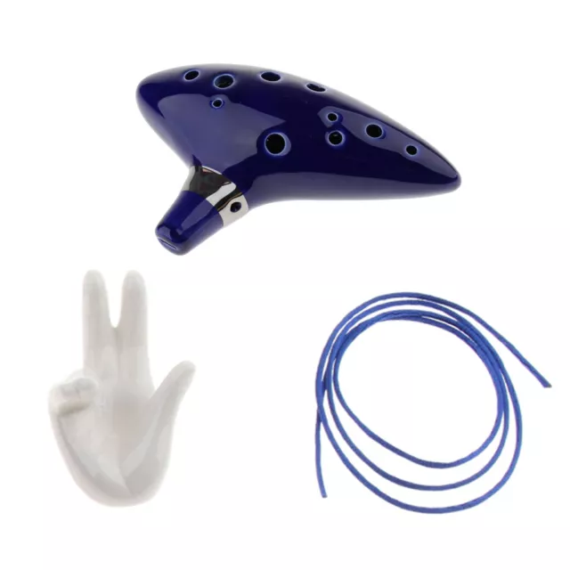 Alto C Flötenglasur 12 Löcher Ocarina Xun Blasinstrument aus Keramik 2