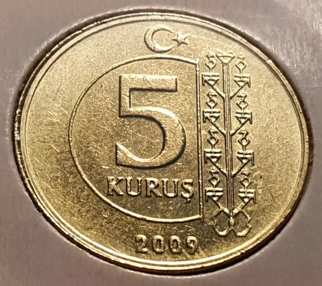 TURQUIE  5 kurus 2009 (yeni kuruş) 