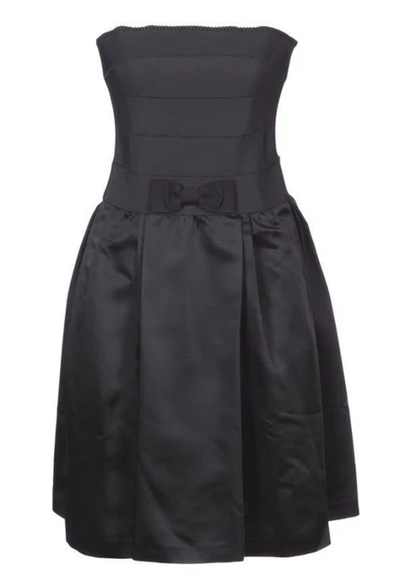 DOLCE & GABBANA D&G Black Satin Bustier Bandage Dress 40 2 4 DOLCE & GABBANA D&G Black Satin Bustier Bandage Dress 40 2 4