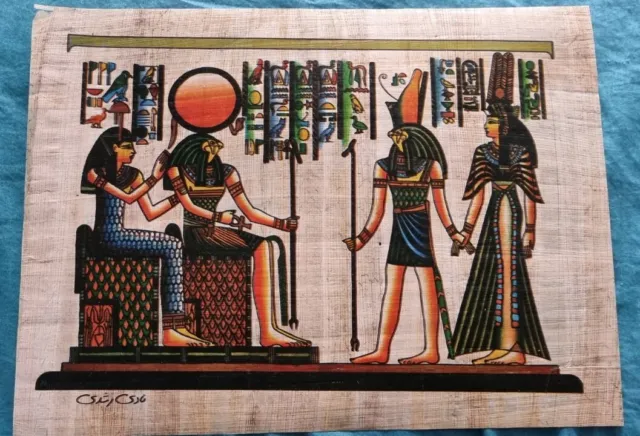 Papyrus Bild Ägypten 30x40 Pharao Horus  Egypt Souvenir
