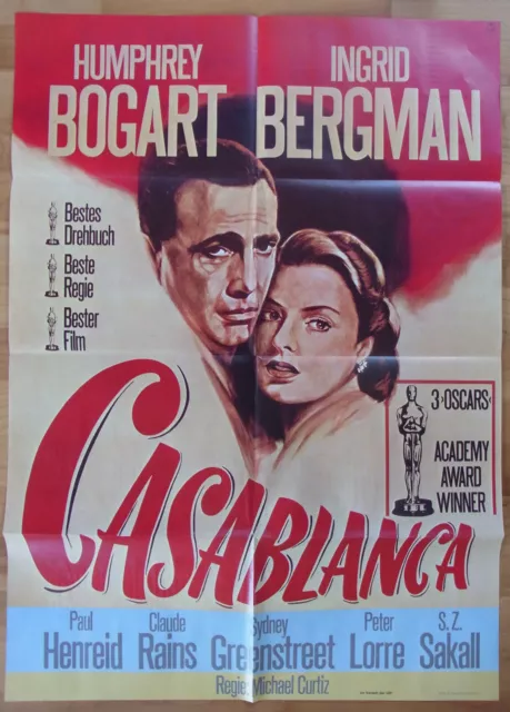 Casablanca - original Filmplakat - Humphrey Bogart, Ingrid Bergman