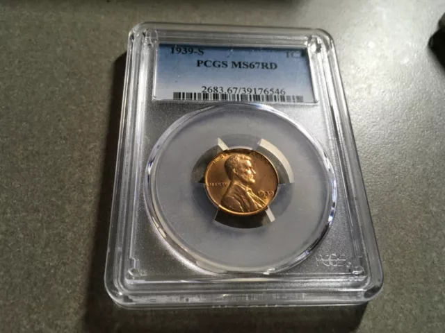 1939 S Lincoln Wheat Cent Penny PCGS MS66RD! BU UNC Choice Gem FREE SHIPPING!