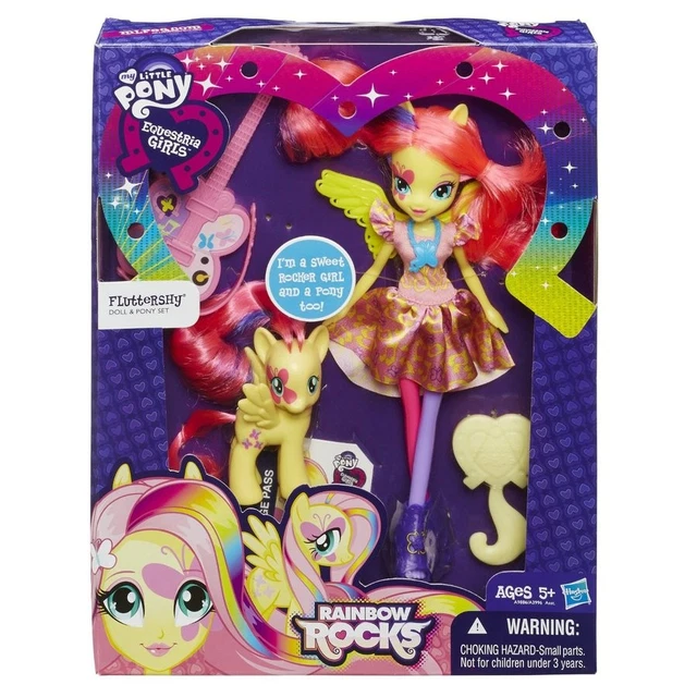 MY LITTLE PONY Equestria Girls Rainbow Rocks Fluttershy Doll and Pony ...