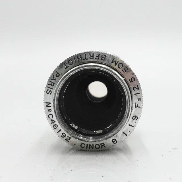 Objectif Som Berthiot Cinor B 12.5mm F/1.9 – Optique Cinéma Vintage, Fonctionnement OK