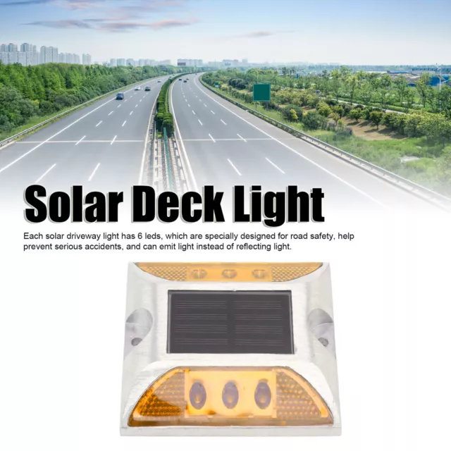 Solar Deck Light 6LED Solar Powered Driveway Light Highway Double Side 5052 UK