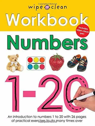 Numbers 1-20 [Wipe Clean Workbooks] by Roger Priddy Spiral bound Book The Cheap