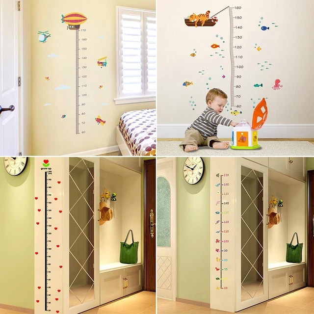 Autocollant Mural Toise Bateau Pirate Pour Enfants - 50x70 Cm, En PVC Amovible - Graphique De Croissance Garçon, Décoration Chambre