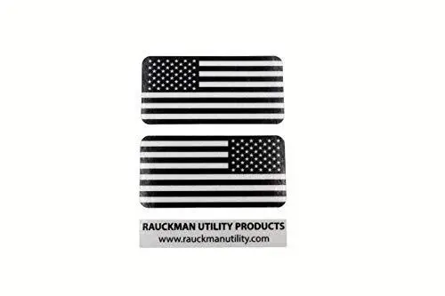 Black Ops Reflective USA Flag Hard Hat Stickers 1" x 2" QTY 2  MADE IN THE USA