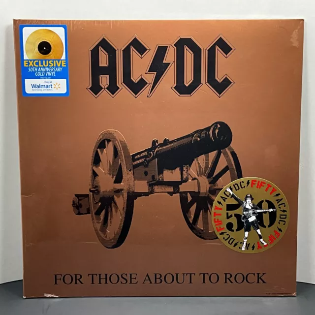 AC/DC - For Those About to Rock - 50th Anniversary Gold Vinyl - New & Sealed!!!