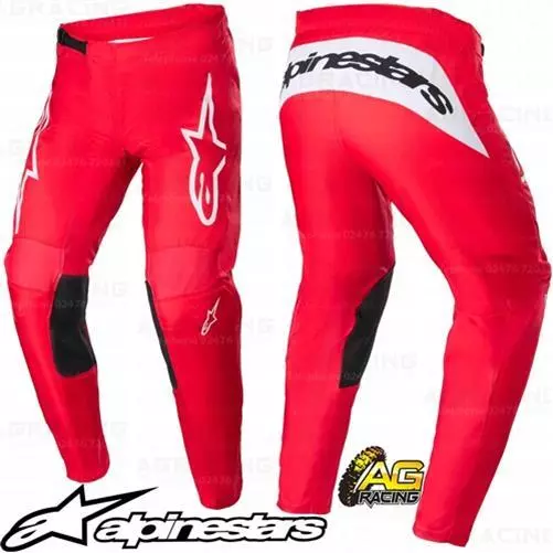 Alpinestars 2023 Fluid Narin Mars Red White Pants Trousers Motocross Enduro