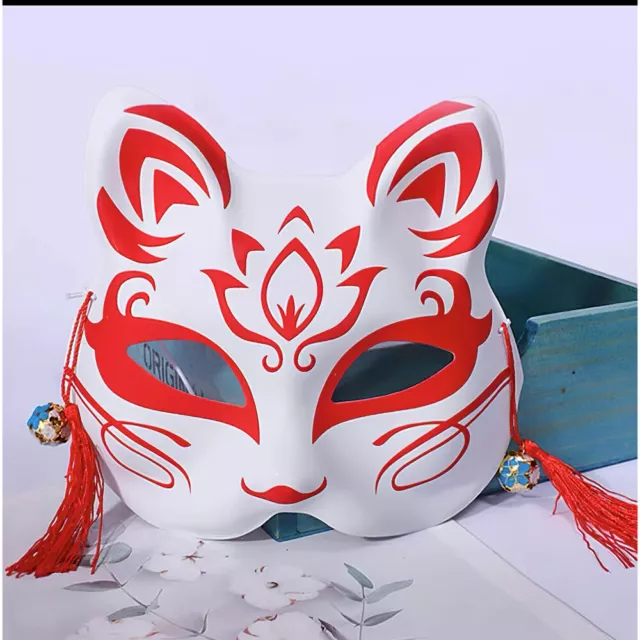 10pcs Halloween Fox & Cat Paper Masks for DIY Cosplay Party-QK