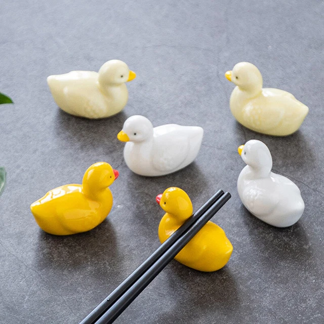 Niedliche Enten-Essstäbchen-Halter, japanische Keramik-Ornamente, Küchenges#w#