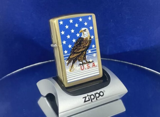 1990 Vintage Zippo Brass Lighter - American Eagle - USA - NEW - Unfired