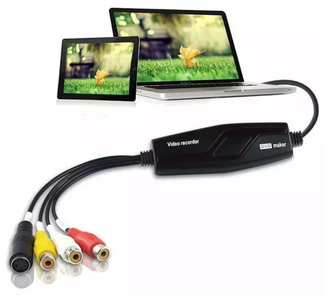 Video Capture Grabber Überträgt Hi8 VHS auf Digital DVD für Windows 10 / Mac