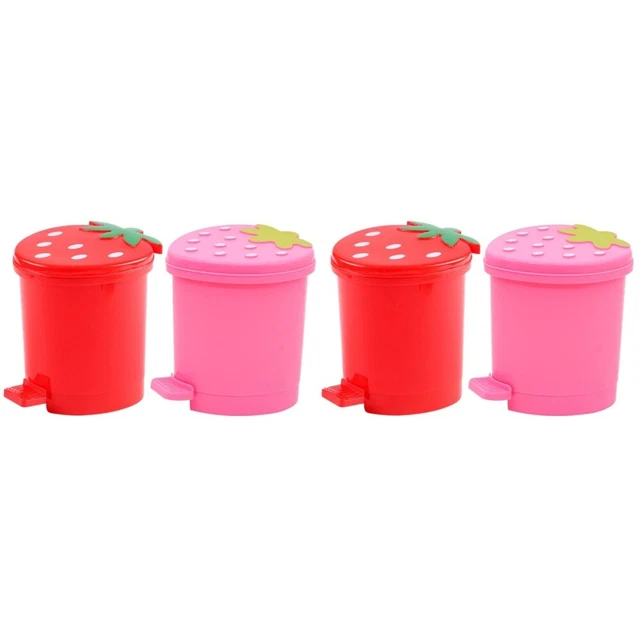 4 PCs praktische Mülldose Desktop -Mülleimer -Haushaltsmülleimer