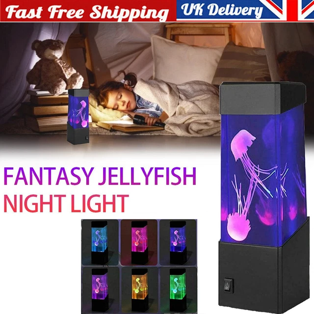 USB JELLYFISH LAVA Tank Aquarium Lamp Night Mood Light for Birthday