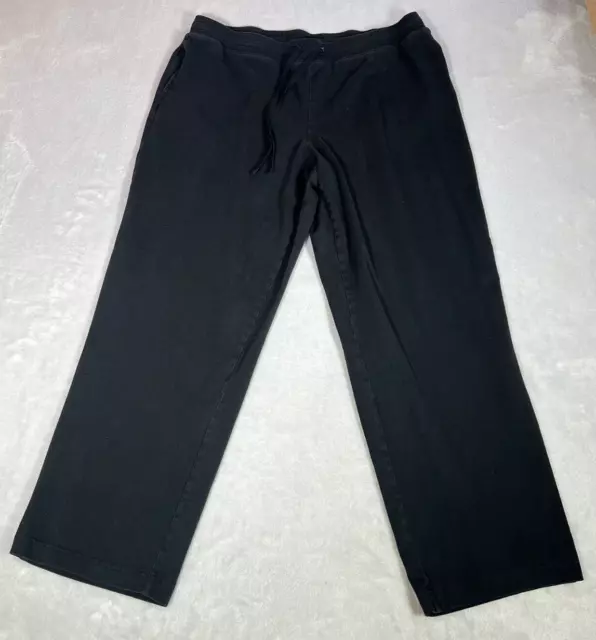 Karen Scott Sport Pants Womens L Large Black Sweatpants Comfort Athleisure