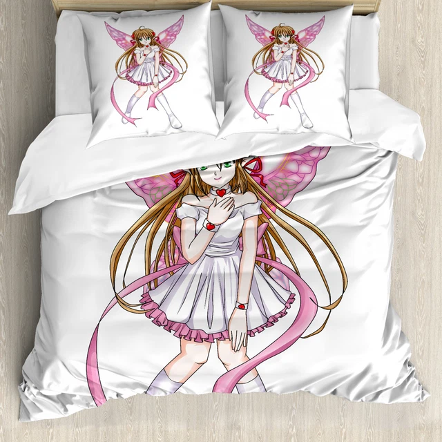 Anime Housse de Couette Cartoon Pixie Fée Ange
