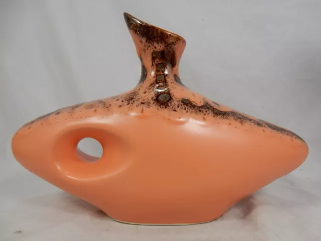 Very unusual shaped 70´s " looking through " design pottery Keramik Vase