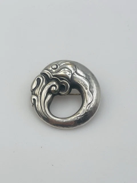 Broche Georg Jensen N°172A En Argent Sterling Avec Pierre De Lune - Boîte D'Origine - Occasion