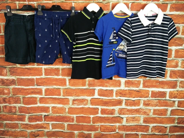 Polo Magliette Estate Pacchetto Ragazzi 4-5 Anni Gap H&M Bluezoo Next Ecc