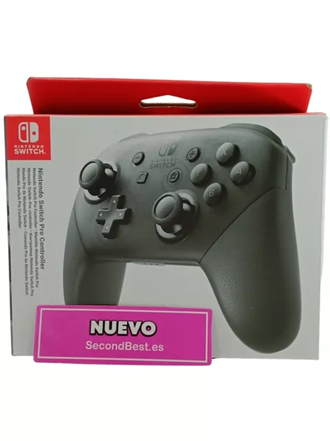 Mando Nintendo Switch - Pro-Controller - Cable USB - Vibración - Negro - Nuevo