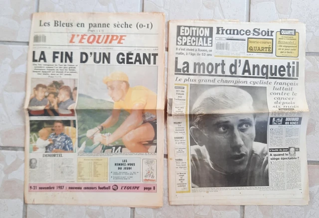 Une de L'Équipe datée du 03 février 1987