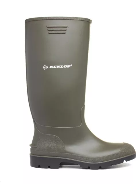 DUNLOP UNISEX WELLINGTON Boots Green Adults Black Slip On SIZE UK 9 £12 ...