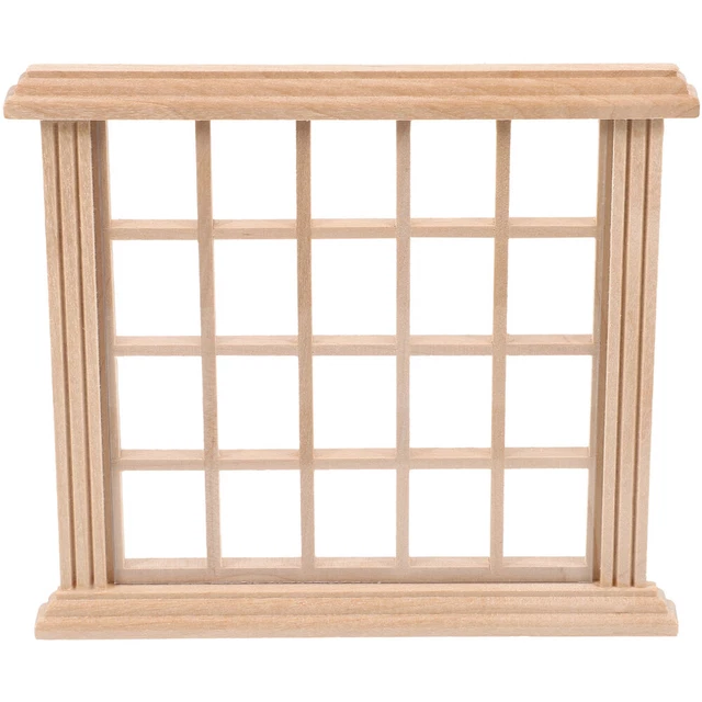 24 Fenêtres Miniatures En Bois Pour Maison De Poupée – 6,7 Cm – Accessoires Décoratifs à Peindre Ou Vernir