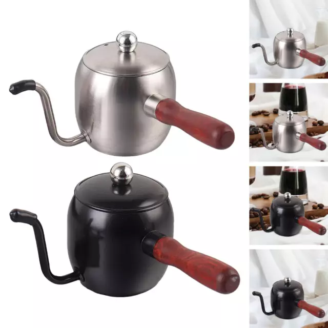 Pour over Kettle 500 ml with Lid Camping Coffee Pot Barista Gift Ergonomic