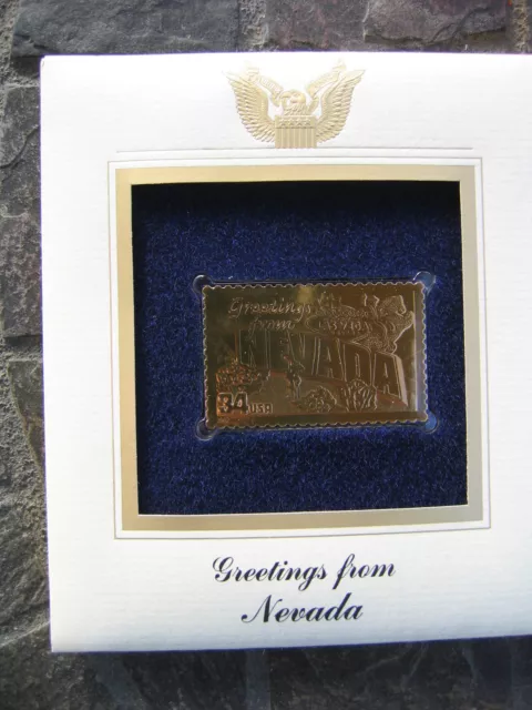 NEVADA Greetings From America replica Gold Stamp Golden COVER