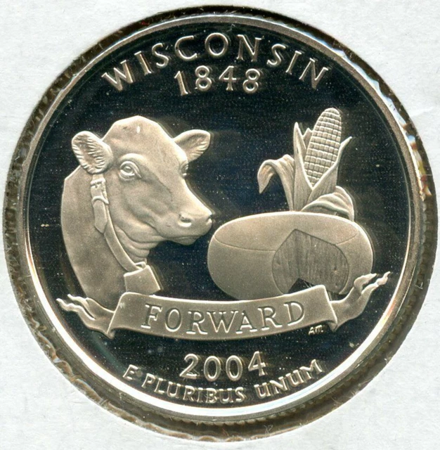 2004-S Wisconsin State Quarter Silver Proof Coin Statehood San Francisco - JN125