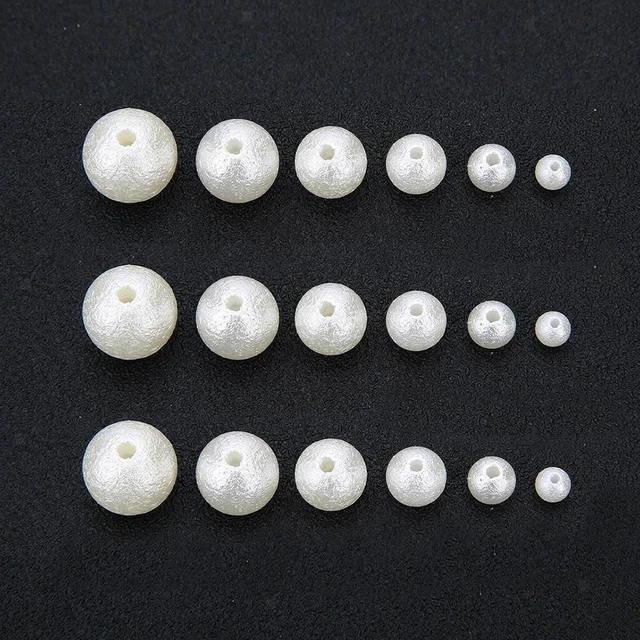 100 Pieces Round Acrylic Imitation Faux Pearl Spacer Beads, Loose Beads Vase