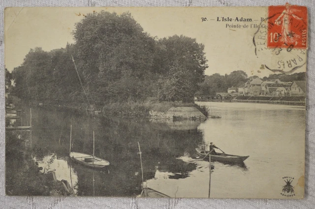 CPA " L'ISLE ADAM - Bord de l'Oise -  Pointe de l’île conti