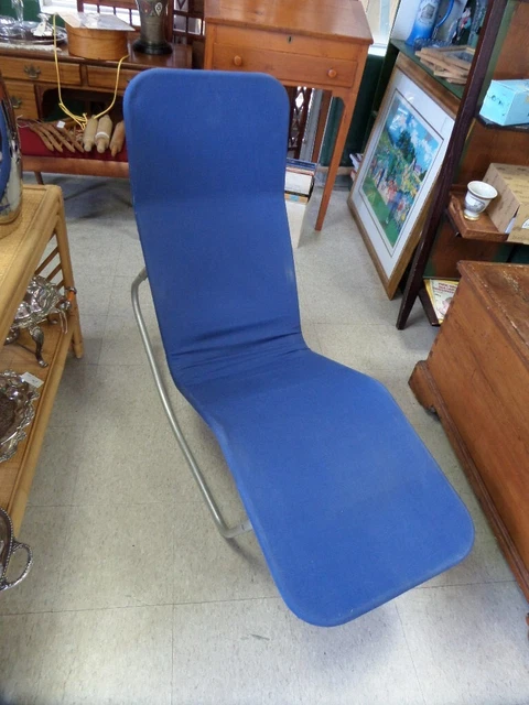 Vintage Edgar Bartolucci for Barwa Aluminum Rocking Pool Chaise Lounge Chair