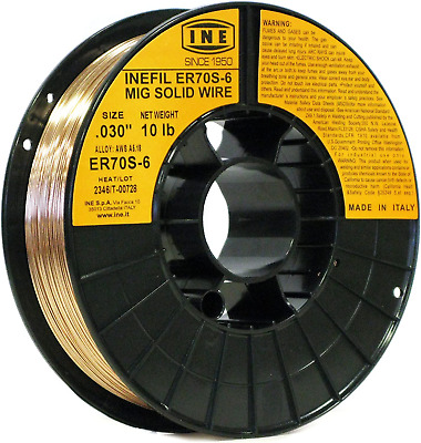 INEFIL ER70S-6 .030-Inch on 10-Pound Spool Carbon Steel Mig Solid Welding Wire