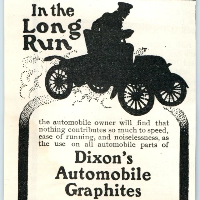 1903 Dixon Automobile Graphites Print Ad Dixon Crucible Original Pencil Co 4A