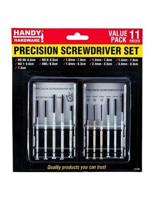 Set De 11 Tournevis De Précision Pour Montre, Bijoux, Lunettes - Acier, Coffret Plastique