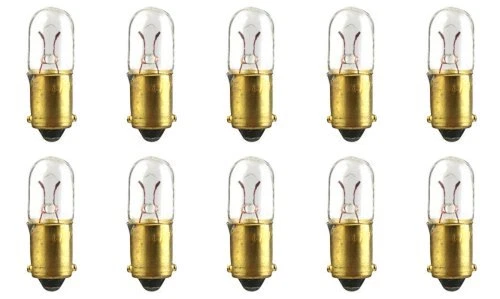 CEC Industries #1810 Bulbs, 6.3 V, 2.52 W, BA9s Base, T-3.25 shape (Box of 10)